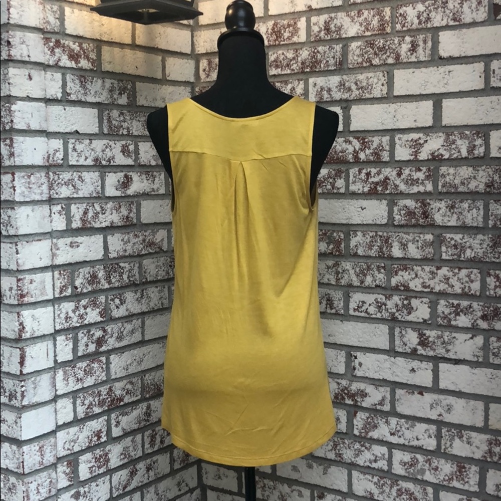 Express Mustard Zipper Blouse - Picture 2 of 7